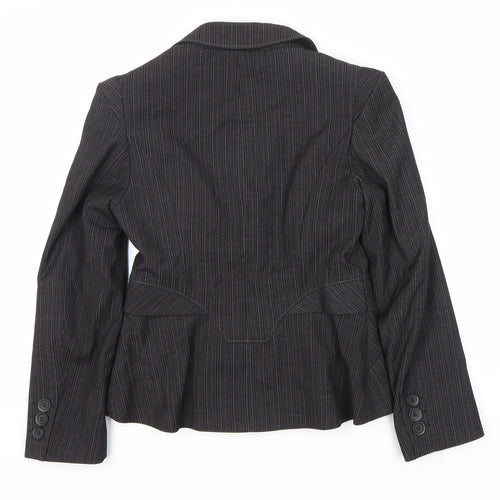 Next Women's Black Pinstripe Suit Jacket Size 10 Petite