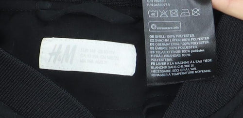 H&M Unisex Kids Black Basic Jacket M with Full Zip