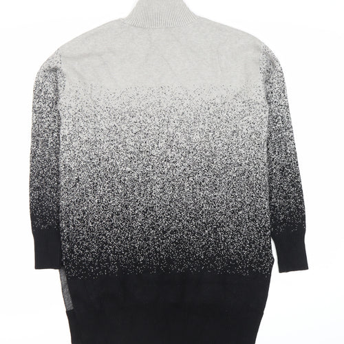 Marks and Spencer Women's XS Grey Black Roll Neck Jumper