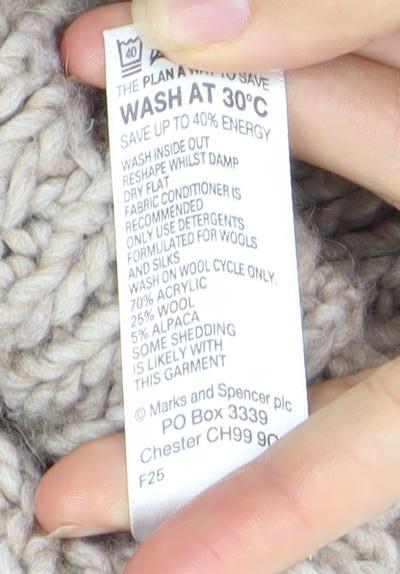 Marks and Spencer Women's Beige Cardigan, Size 14