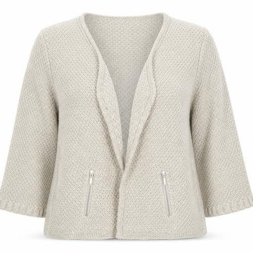 Per Una Women's Beige Cardigan, Size 14, V-Neck, 3/4 Sleeve