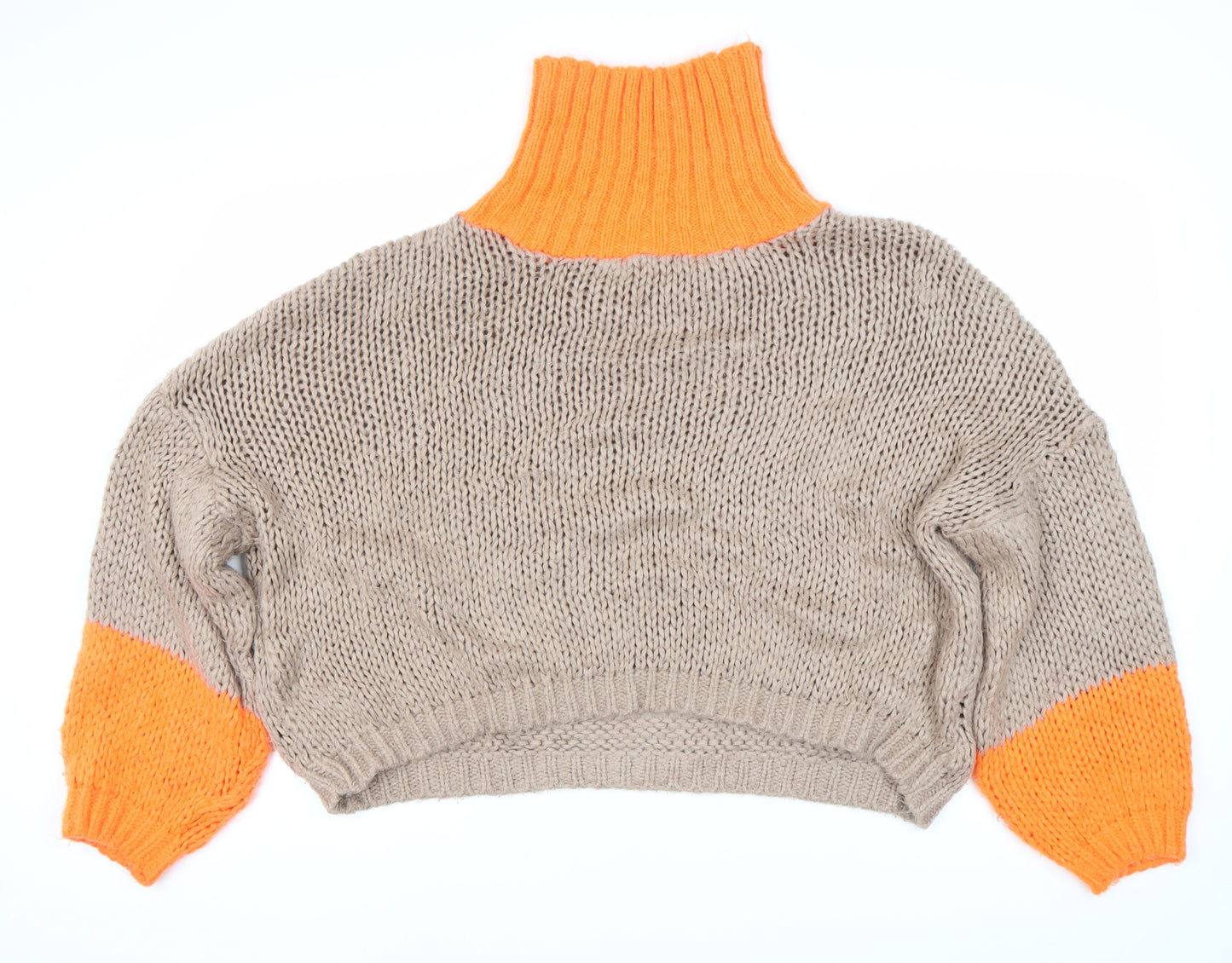Belle Modelle Women's Multicoloured Roll Neck Jumper Size 4