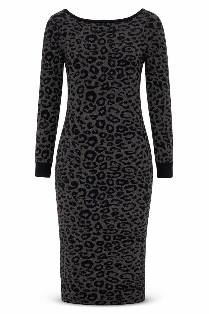 Front view of Sonsandar Women's Multicoloured Animal Print Dress, size 8