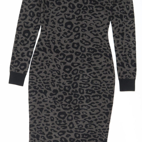 SOSANDAR Women's Multicoloured Animal Print Dress, Size 8