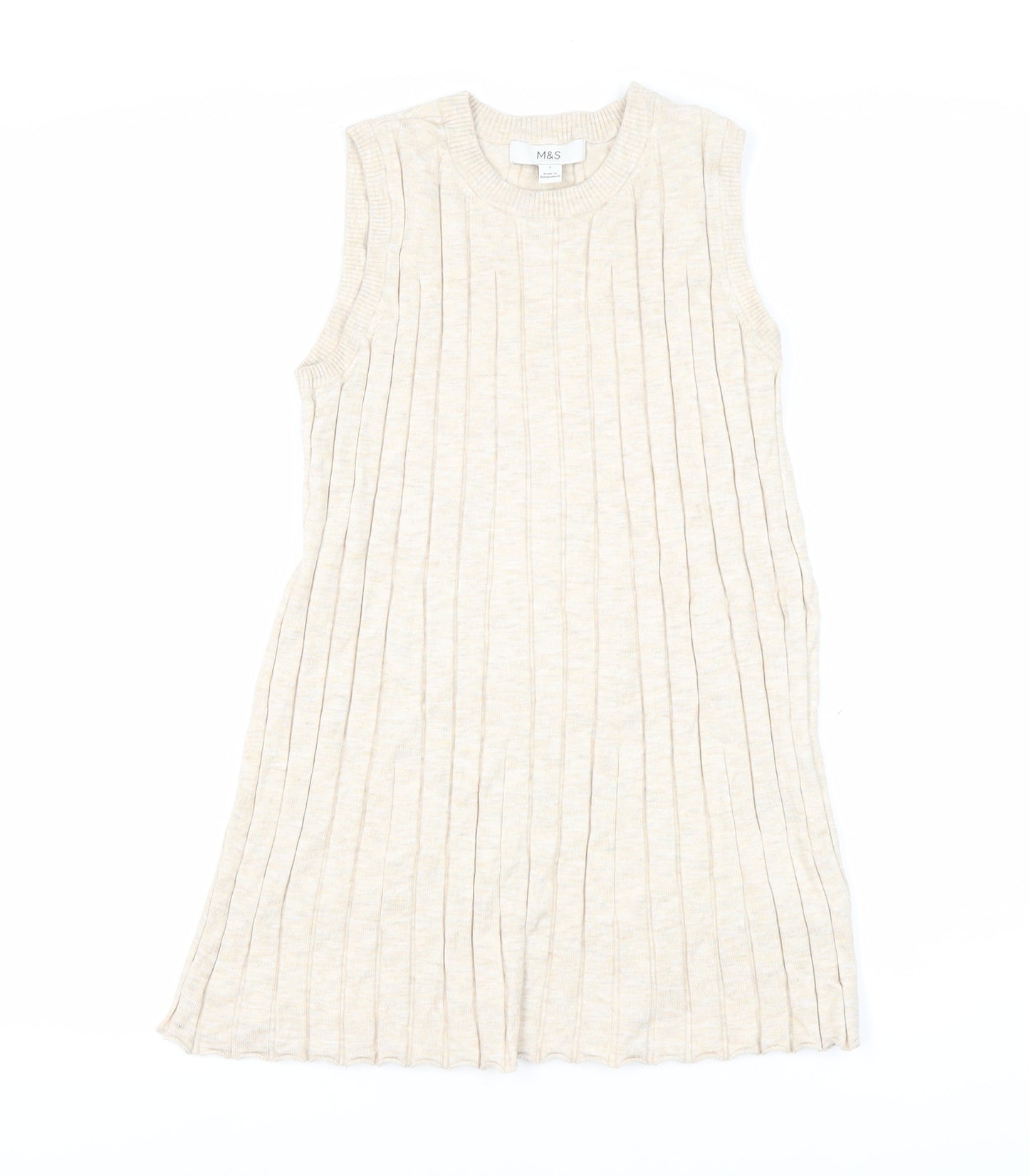 Marks and Spencer Womens Beige Sleeveless Top, Size S