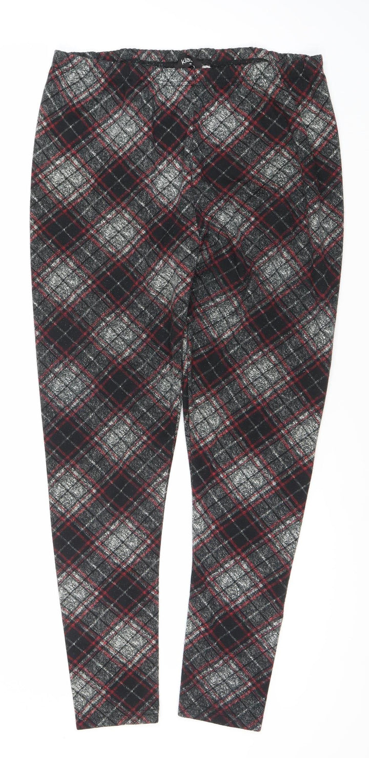Klass Women's Multicoloured Check Trousers Size 16