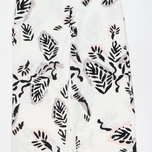 Warehouse Women's Multicoloured Floral Trousers Size 12