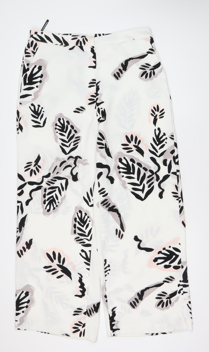 Warehouse Women's Multicoloured Floral Trousers Size 12