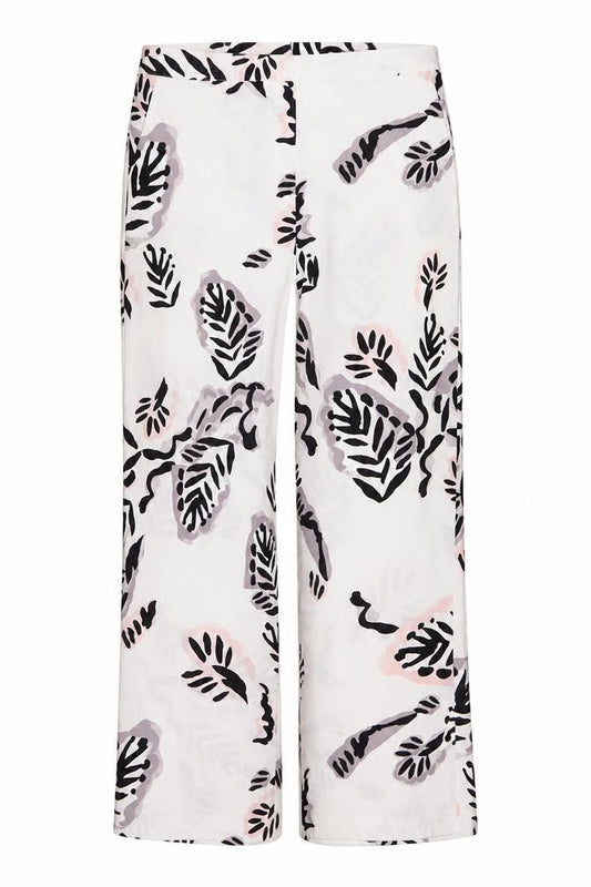 Front view of Warehouse Women's Multicoloured Floral Trousers, size 12