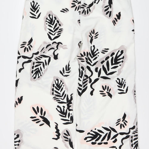 Warehouse Women's Multicoloured Floral Trousers Size 12