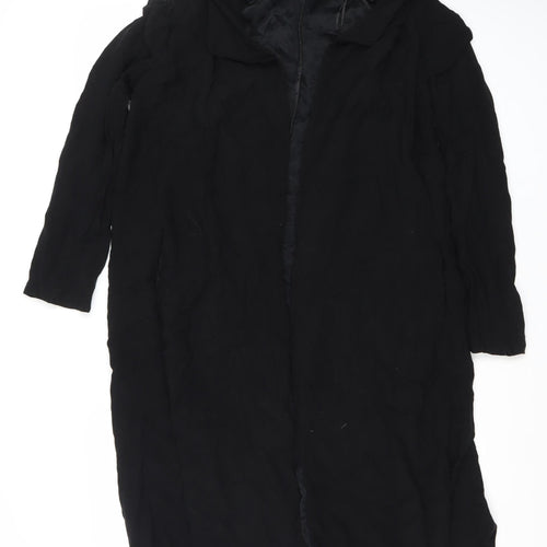 Zara Basic Women's Black XS Long Coat, Elegant Style