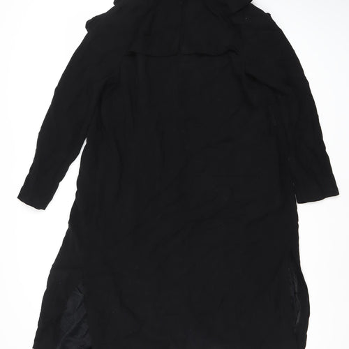 Zara Basic Women's Black XS Long Coat, Elegant Style