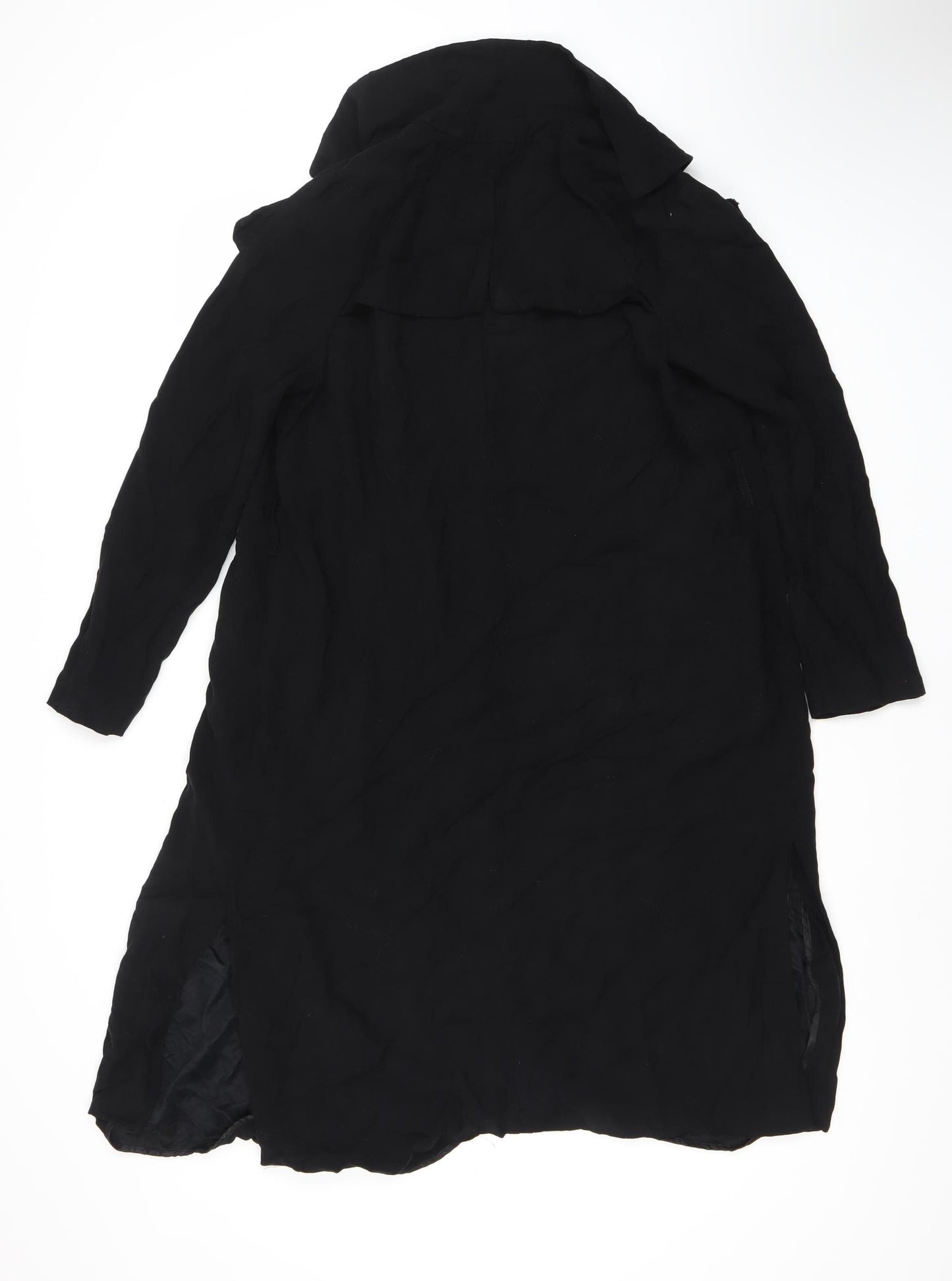 Zara Basic Women's Black XS Long Coat, Elegant Style