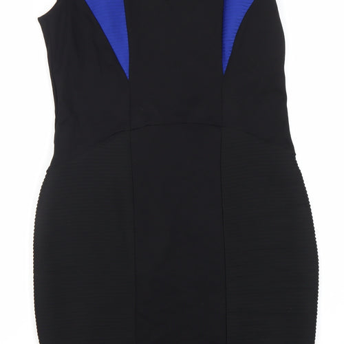 LIMITED Women's Black Blue Sheath Dress Size 14