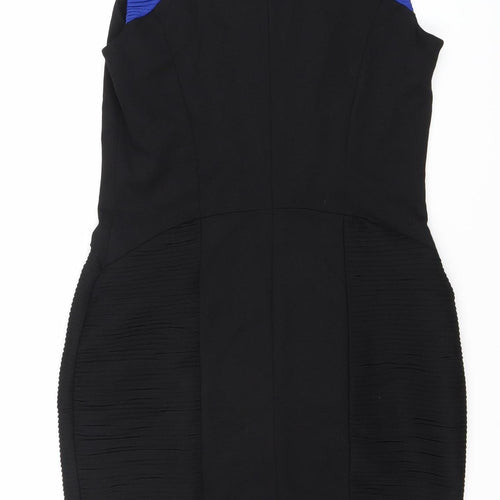 LIMITED Women's Black Blue Sheath Dress Size 14
