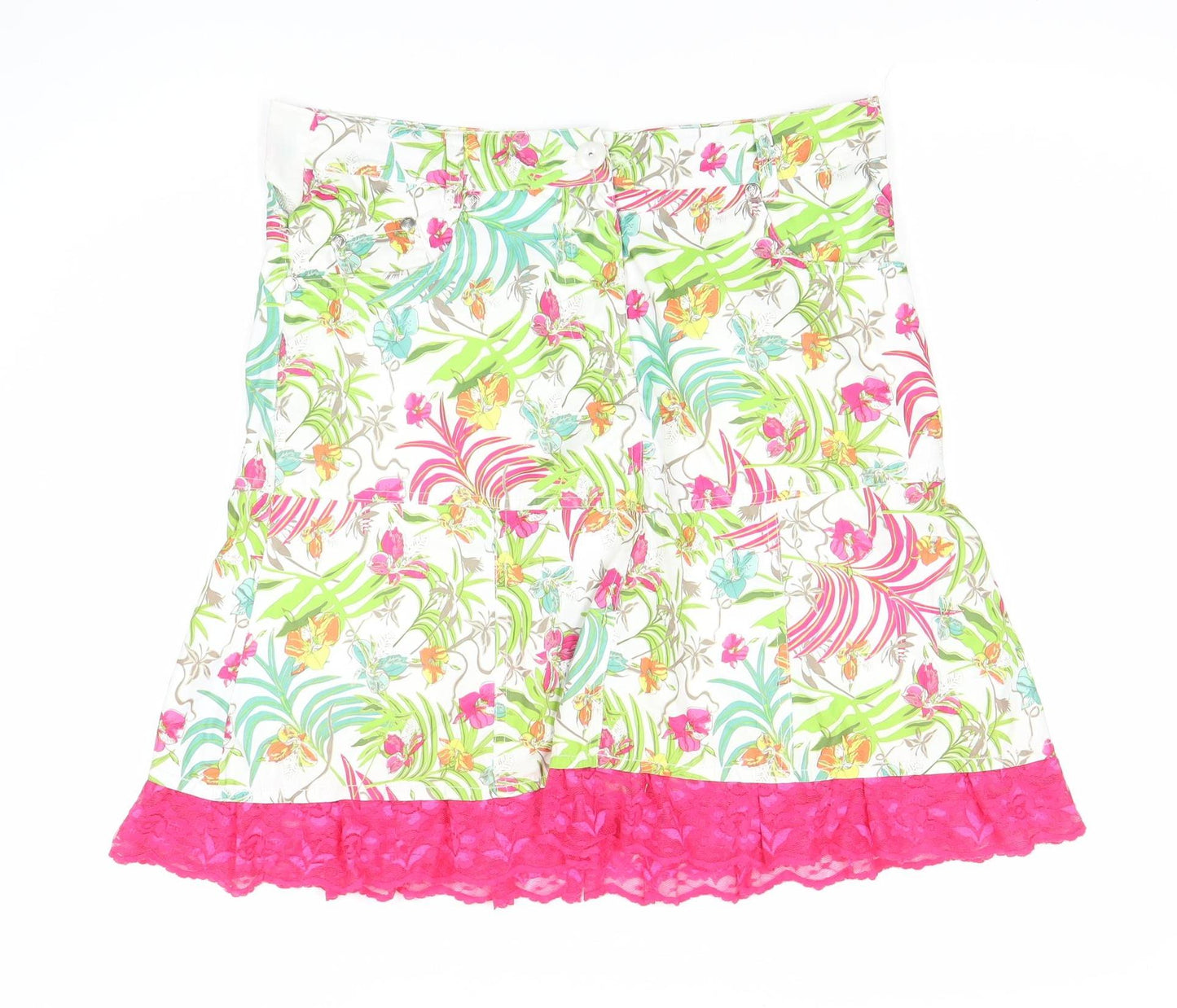 Daily Sports Women's Multicoloured Floral Skirt - Size 12
