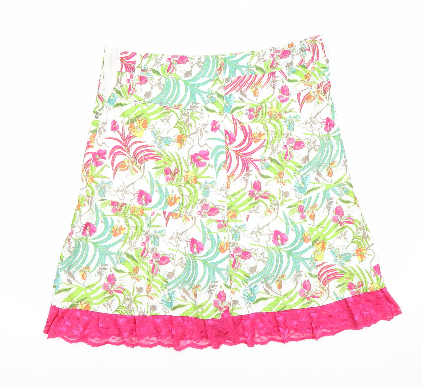 Daily Sports Women's Multicoloured Floral Skirt - Size 12