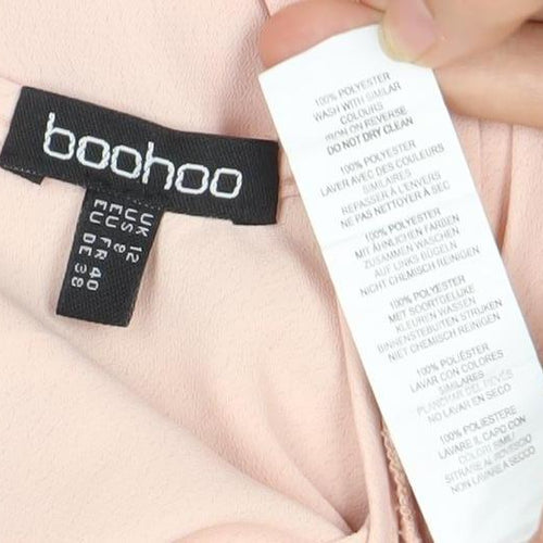 Boohoo Women's Pink A-Line Short Dress Size 12