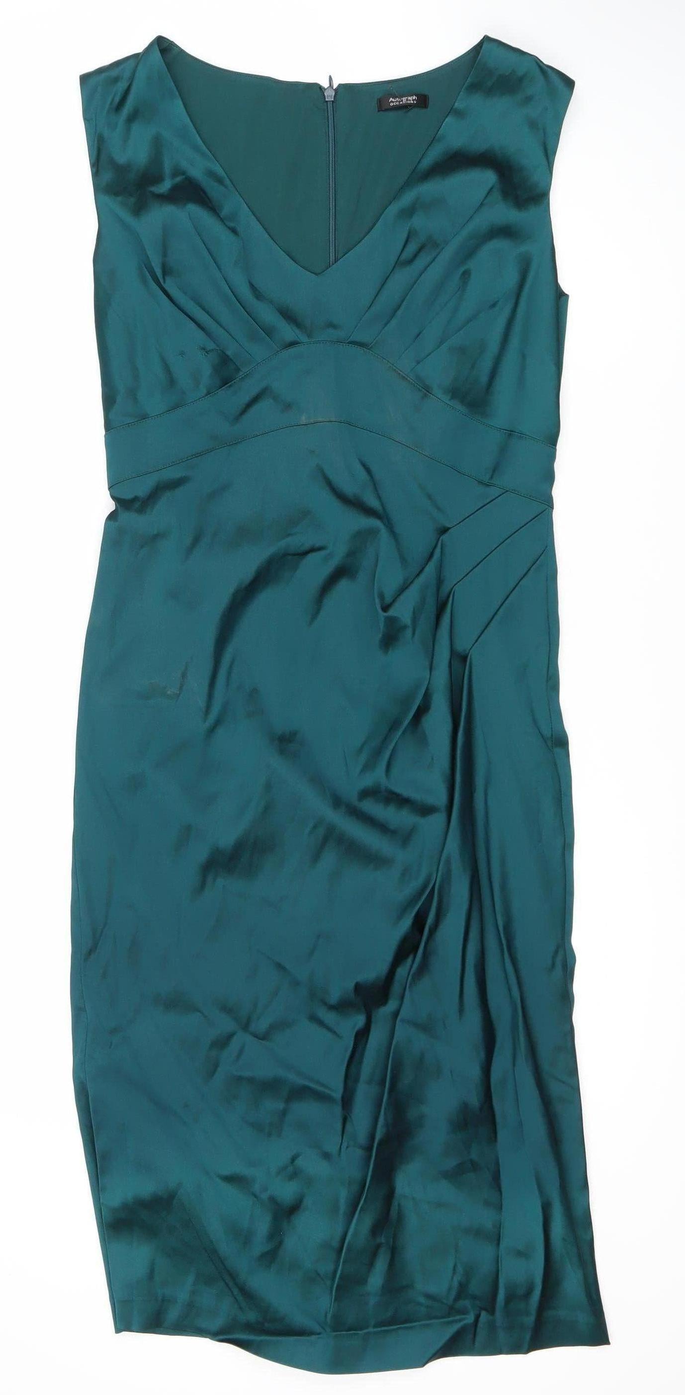 Marks and Spencer Women’s Green Sheath Dress Size 12