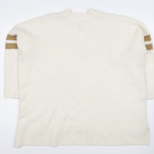 CAPSULE Women's Ivory V-Neck Pullover Jumper Size 20