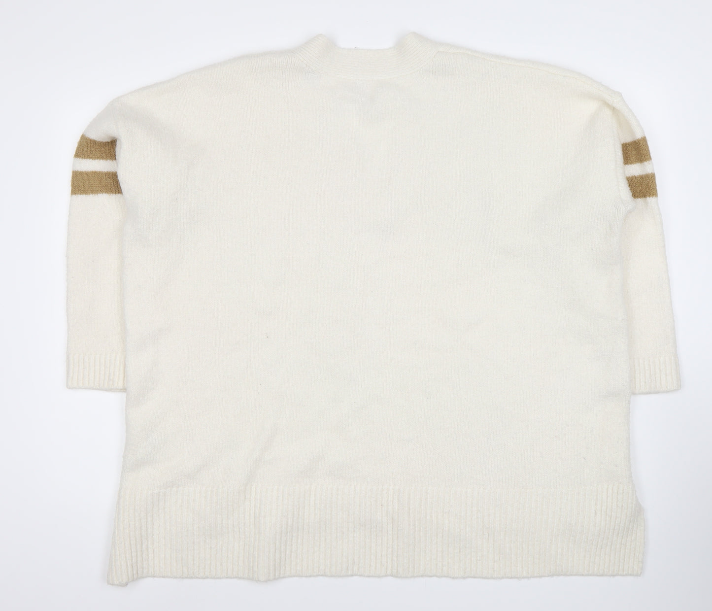 CAPSULE Women's Ivory V-Neck Pullover Jumper Size 20