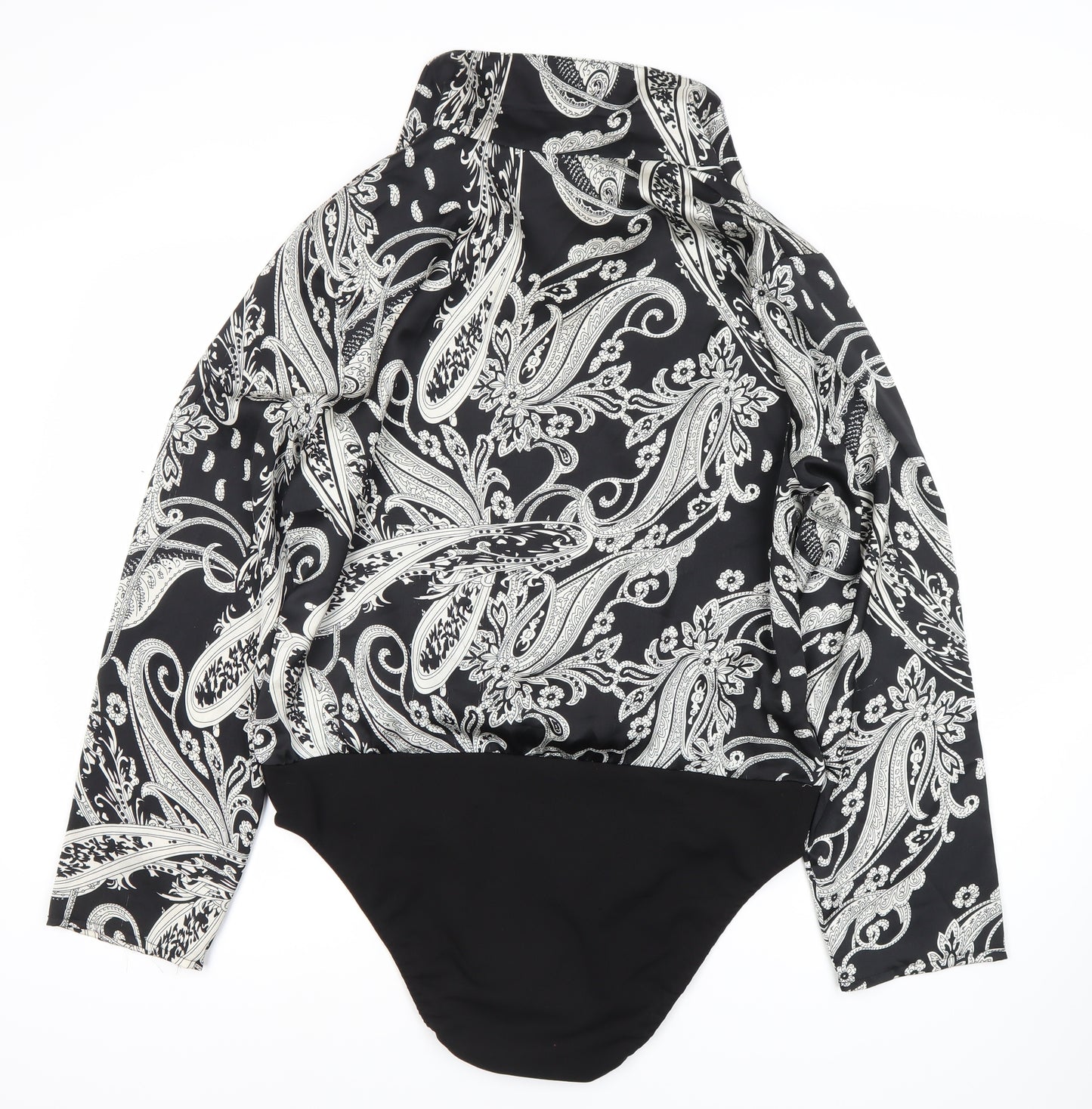 Quiz Women's Black Paisley Bodysuit Size 8