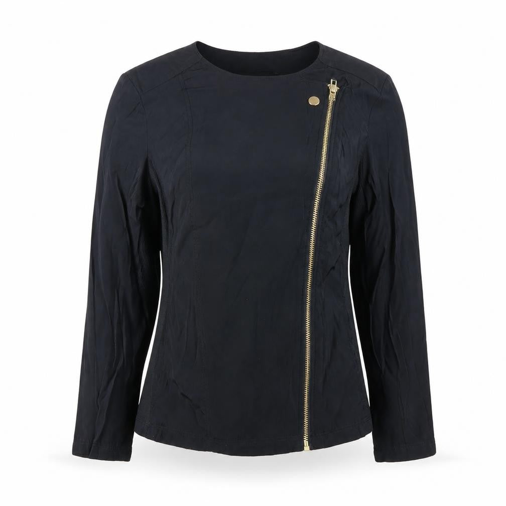 Front view of Dorothy Perkins Women's Black Motorcycle Jacket, size 6