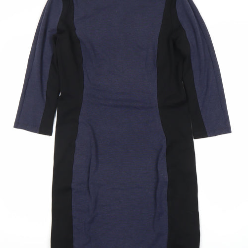 H&M Women's Blue & Black Bodycon Dress Size 12