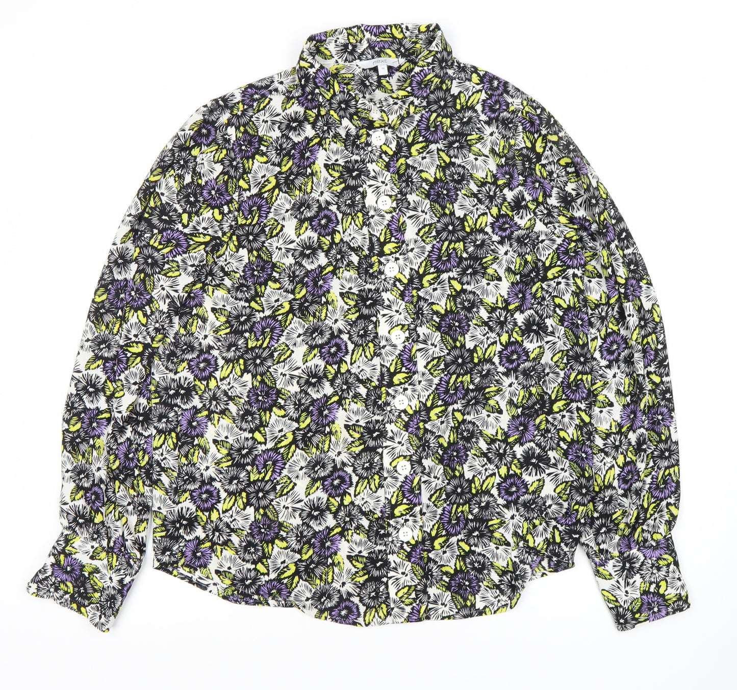 Next Women's Multicoloured Button-Up Shirt, Size 10