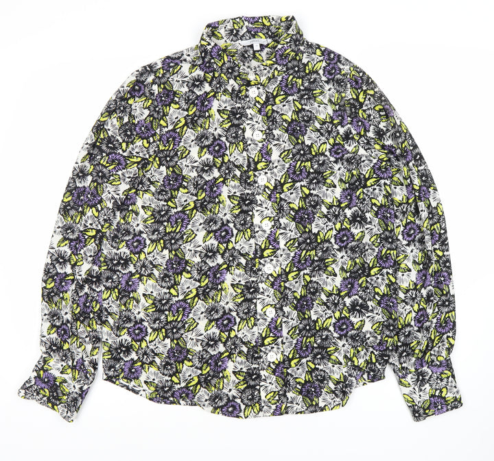 Next Women's Multicoloured Button-Up Shirt, Size 10