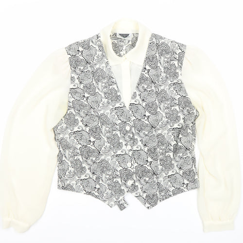 Jacques Vert Women’s Paisley Blouse, Ivory, Size 12