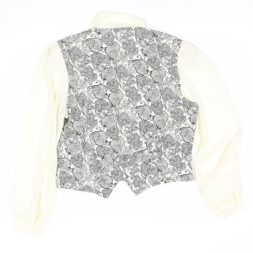 Jacques Vert Women’s Paisley Blouse, Ivory, Size 12