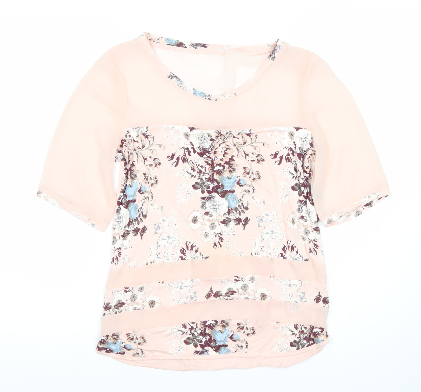 Next Women's Pink Floral Tunic Blouse, Size 6