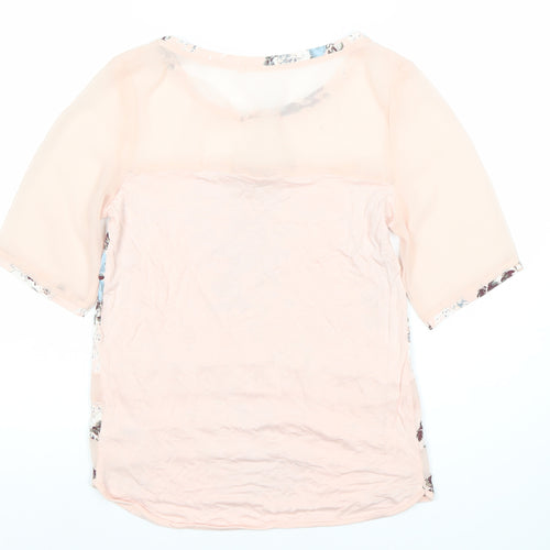 Next Women's Pink Floral Tunic Blouse, Size 6