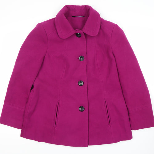 BN Collection Women's Pink Wool Blend Short Coat