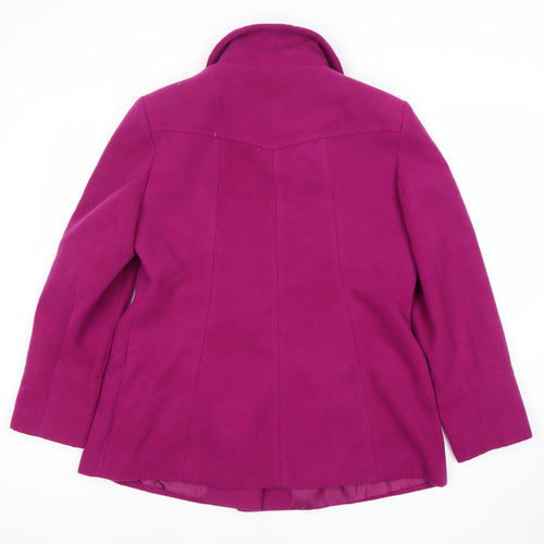 BN Collection Women's Pink Wool Blend Short Coat