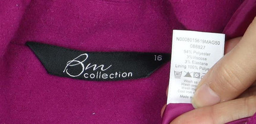BN Collection Women's Pink Wool Blend Short Coat
