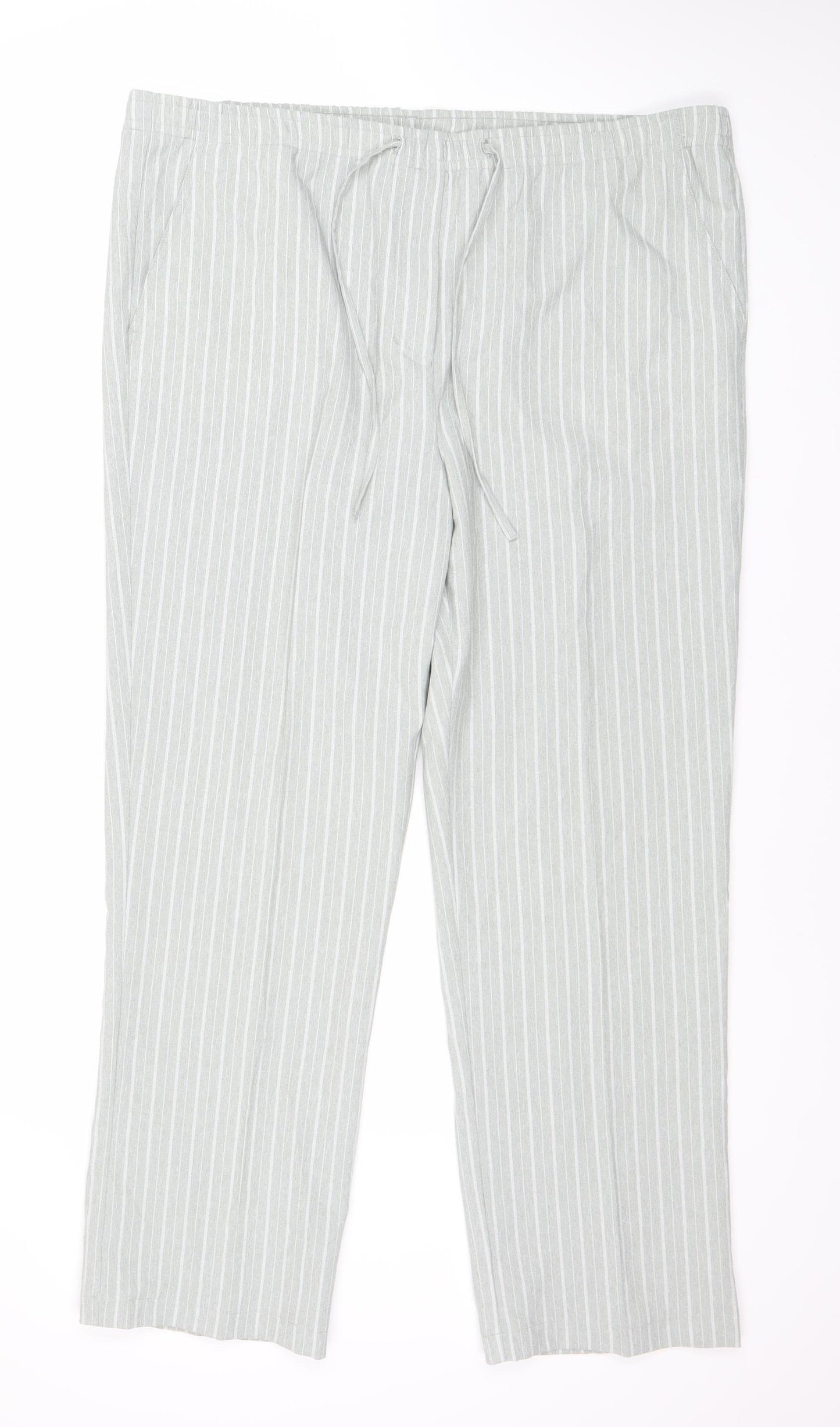 Damart Women's Grey Striped Trousers Size 14