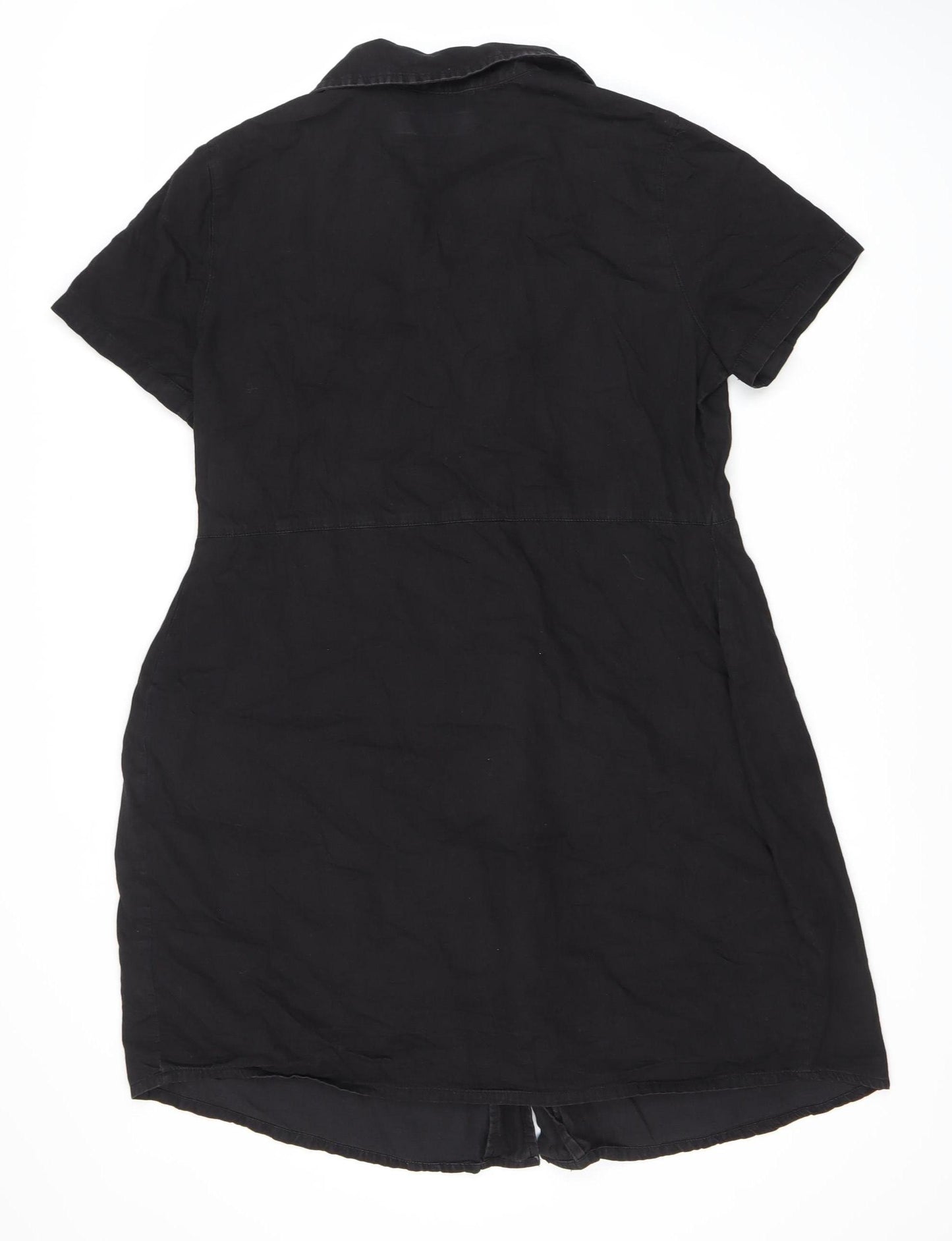 ASOS Women's Black Shirt Dress Size 14 - Button Up