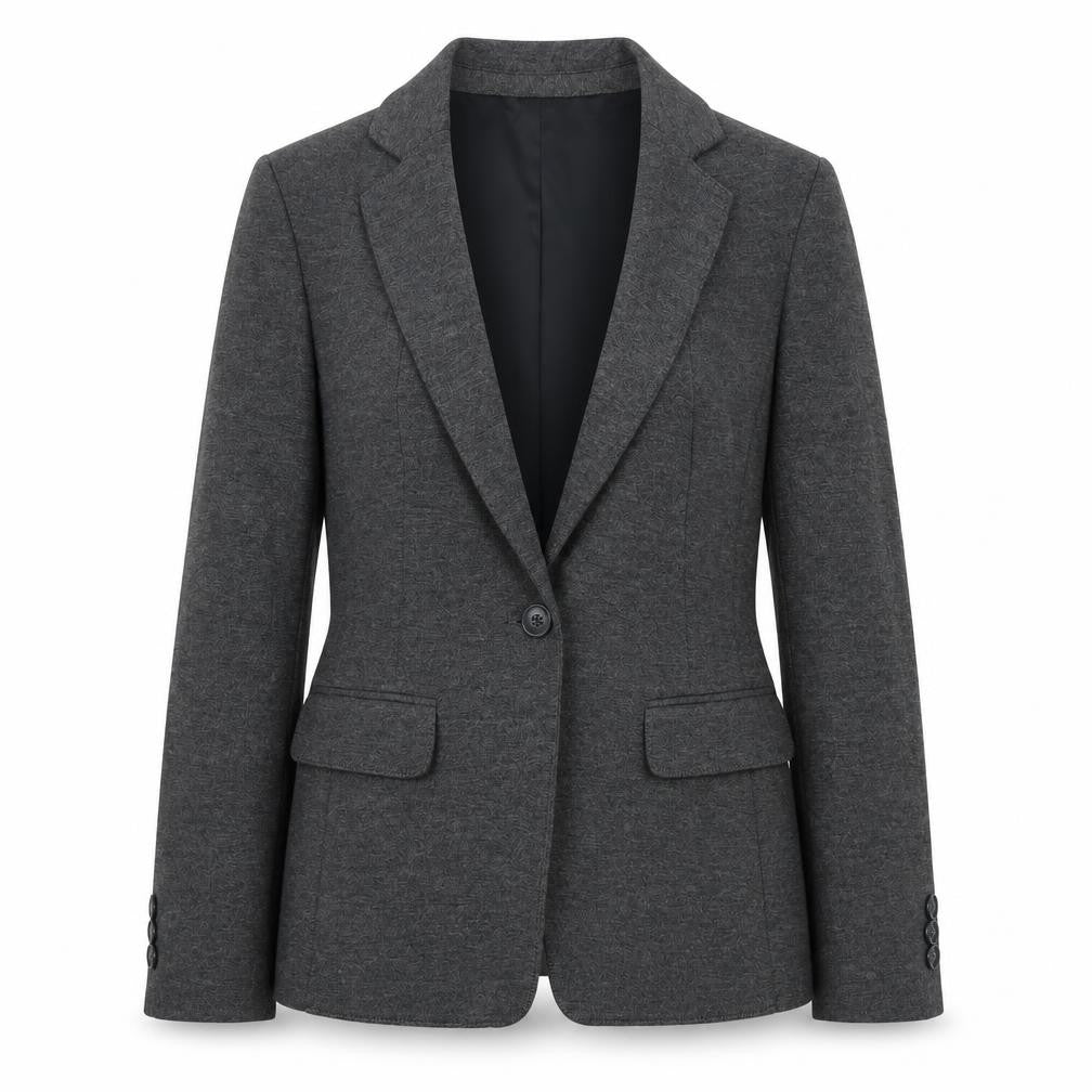 Front view of Marks & Spencer Women's Grey Blazer, size 8