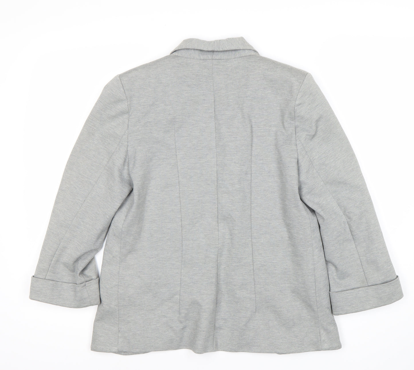 Miss Selfridge Women Grey Blazer Size 10 Shawl Lapel