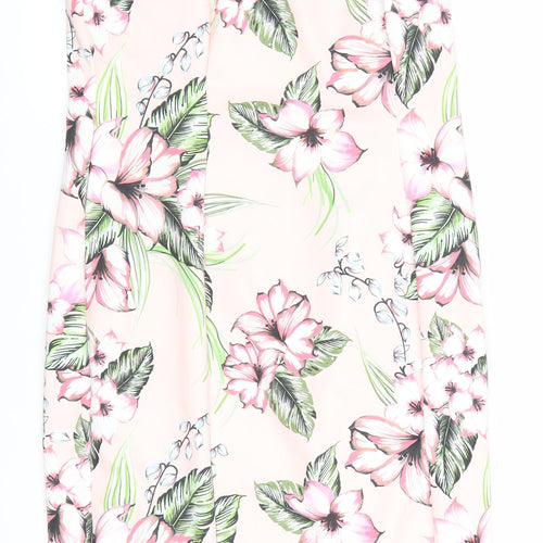 Marks and Spencer Women's Pink Floral Dress Size 14