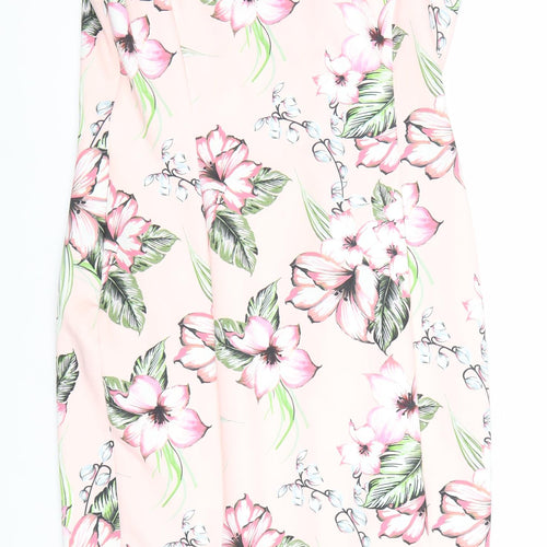 Marks and Spencer Women's Pink Floral Dress Size 14