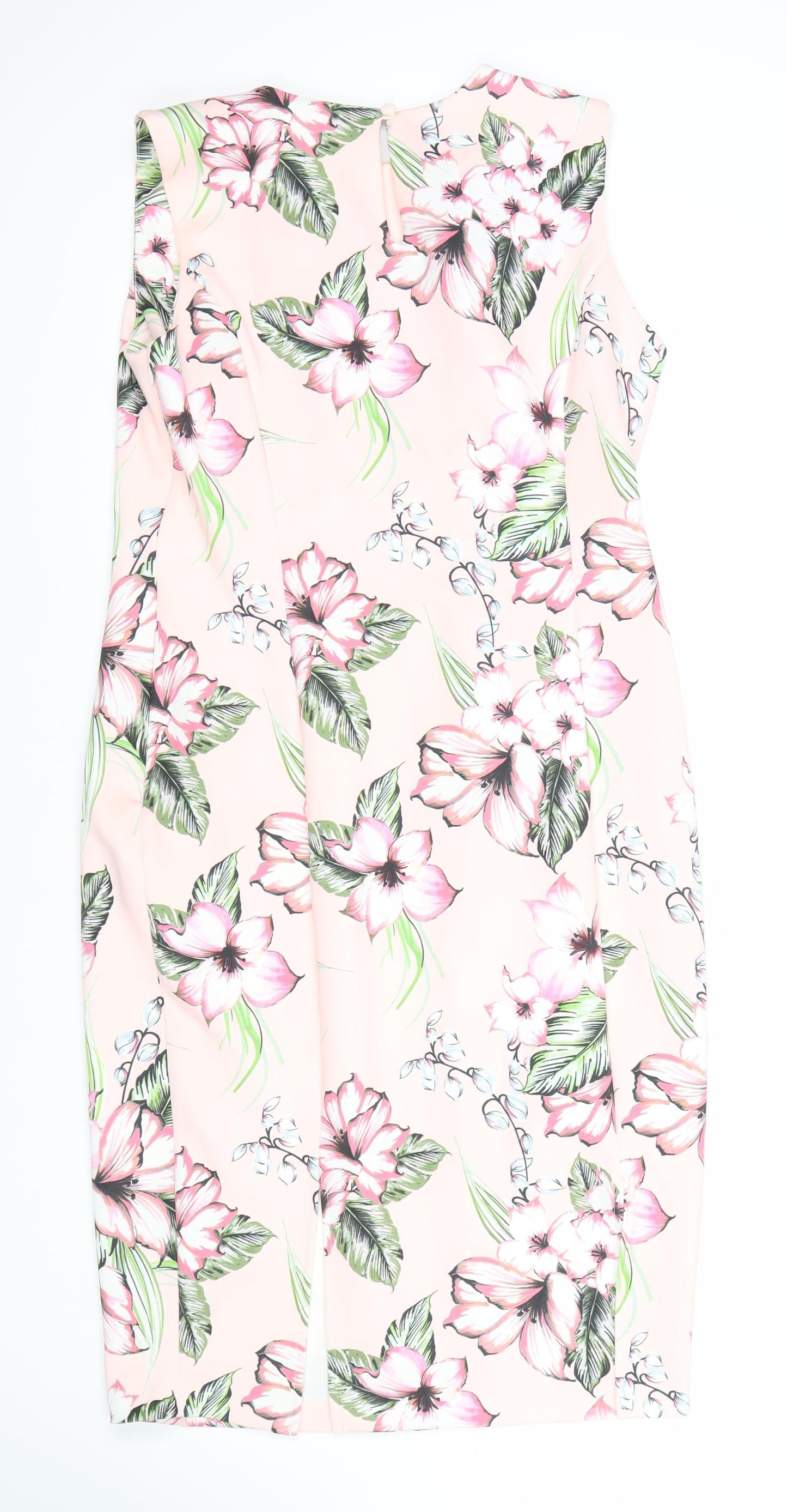 Marks and Spencer Women's Pink Floral Dress Size 14