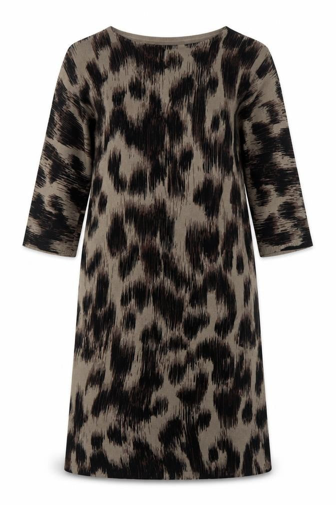 Marks and Spencer Women's Brown Animal Print Dress, Size 12