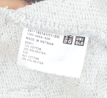 Uniqlo Grey Full Zip Hoodie Unisex Size S