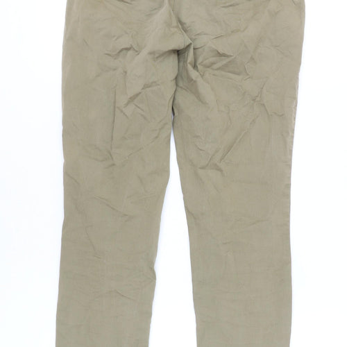 H&M Women's Green Chino Trousers Size 8