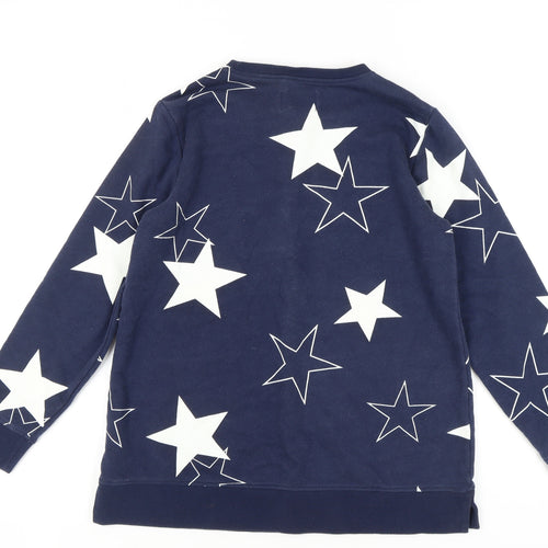 Lands' End Women's Blue Star Sweatshirt, M