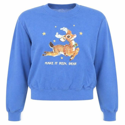 Urban Outfitters Blue Reindeer Sweatshirt Women M