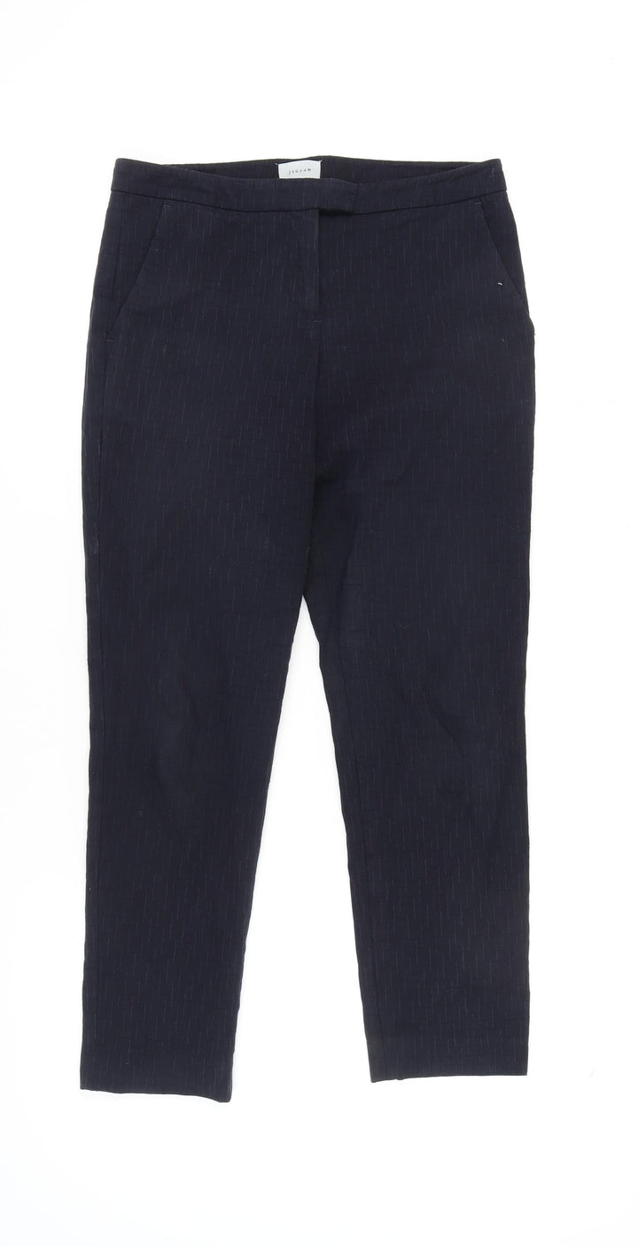 Jigsaw Women's Blue Trousers, Size 10, Cotton Blend